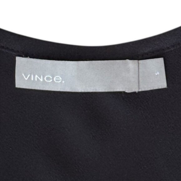 Vince Navy Silk Sleeveless Tank Top Small - Picture 4 of 5